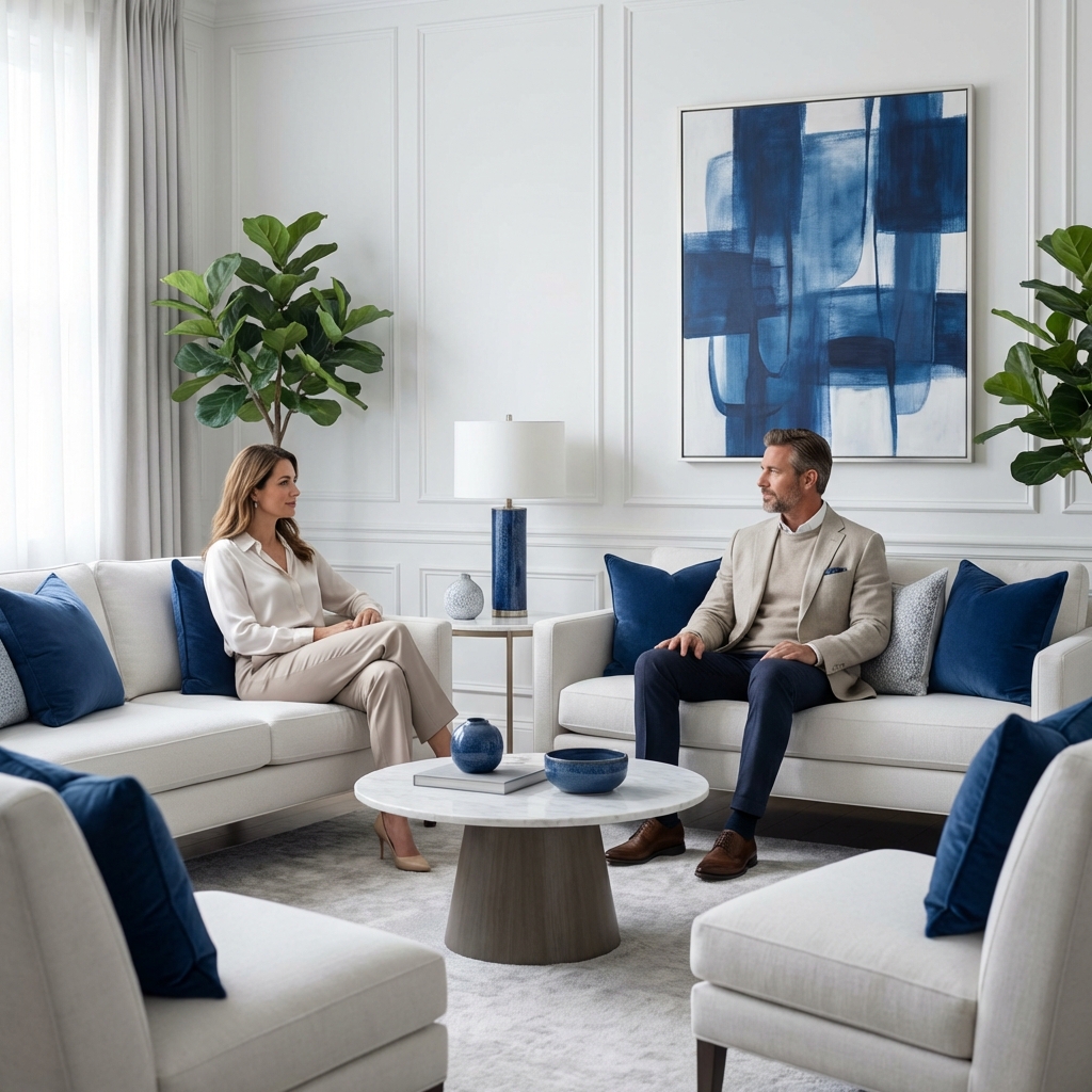 Homem e mulher na clínica